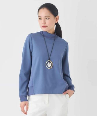 ＜HIROKO BIS (Women)＞異素材切り替えハイネックプルオーバー　／洗える