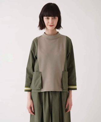 HIROKO BIS / ヒロコビス ジョイント配色プルオーバートップ /洗える ジョイント配色プルオーバートップ ／洗える | HIROKO BIS