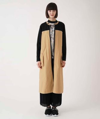 ジョイント配色ジップアップワンピース　／洗える