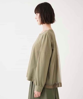 チュールジョイントカットソー　／洗濯機で洗える