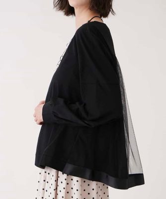 チュールジョイントカットソー　／洗濯機で洗える