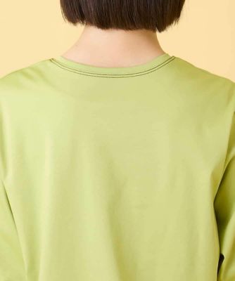 サボテン刺繍コットンTシャツ ／洗える | HIROKO BIS (Women