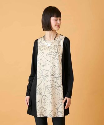 HIROKO BIS (Women)/ヒロコビス ボタニカルモチーフ異素材チュニック