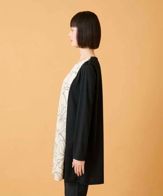 ボタニカルモチーフ異素材チュニック ／洗える | HIROKO BIS (Women