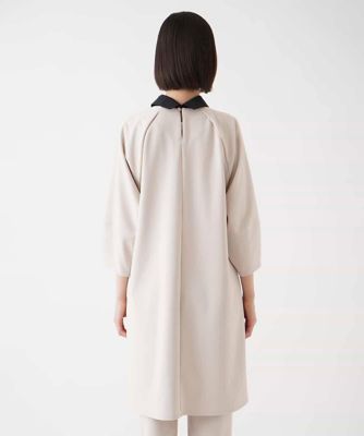 襟付きジャージーチュニックブラウス　／洗濯機で洗える