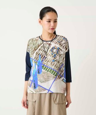 ＜HIROKO BIS (Women)＞グラフィカルプリントプルオーバー　／洗える