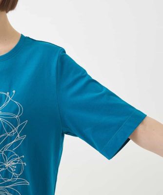 ステッチ刺繍デザインＴシャツ　／洗える