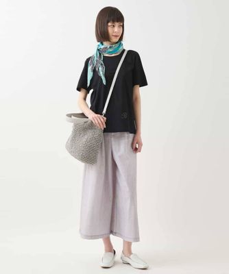 カーブ切り替えコットンカットソー　／洗える
