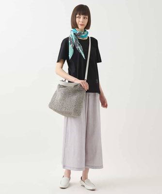 カーブ切り替えコットンカットソー　／洗える