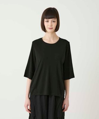[美品]ハーフスリーブカットソー　フリーサイズ 切り替えリブハーフスリーブカットソー | HIROKO BIS (Women