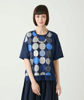 〈the virgins〉 tシャツ　ブラック　伊勢丹限定 heart logo bijou long T | the Virgins (Women