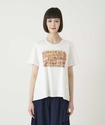 HIROKO BIS ヒロコビス グラフィックモチーフデザインカットソー 