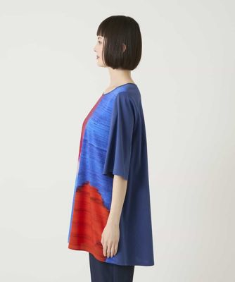 未使用✻ピッコーネ モックネック チュニック カットソー ブローチ調