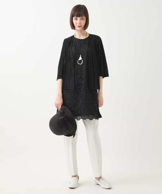 カットワークデコ刺繍チュニック　／洗える