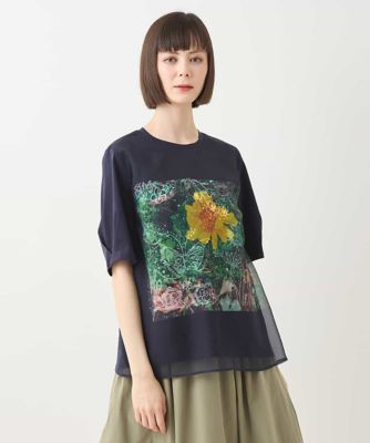 ＜HIROKO BIS (Women)＞Ｂｕｓｙ　ＢｕｔｔｅｒｆｌｙプリントレイヤードＴシャツ