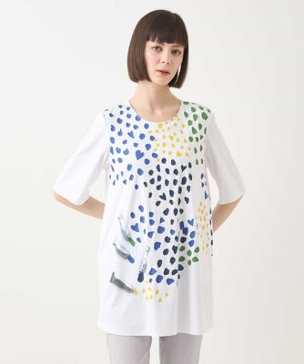 Ｈａｐｐｙ　Ｄｏｔｓ　配色プリントＡラインチュニック