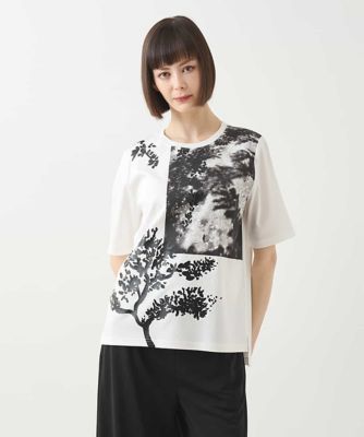 ＜HIROKO BIS (Women)＞コラージュプリントコットンカットソー
