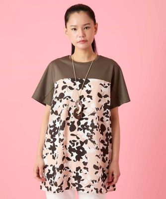 フラワープリント異素材コンビチュニック | HIROKO BIS (Women