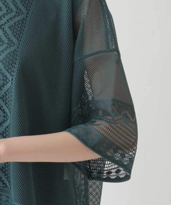ラッセルメッシュデザインカットソー　／洗濯機で洗える