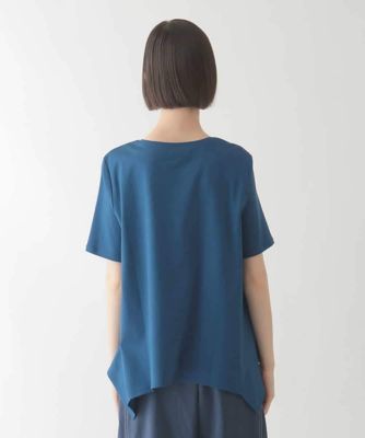 【接触冷感】ブレード刺繍デザインヘムカットソー　／洗える