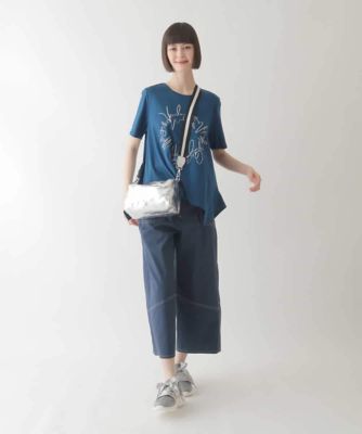 【接触冷感】ブレード刺繍デザインヘムカットソー　／洗える