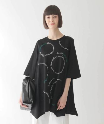 ＜HIROKO BIS (Women)＞【接触冷感】イレギュラーヘムデザインチュニックカットソー　／洗える