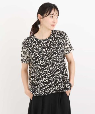 ＜HIROKO BIS (Women)＞【洗濯機で洗える】フラワーモチーフデザインカットソー