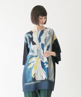 TOKUKO 2 アートプリント長袖チュニック TOKUKO 2 アートプリント長袖チュニック