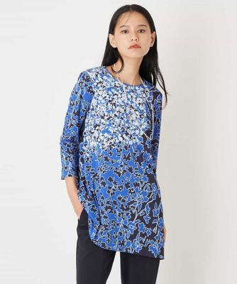 ＜HIROKO BIS (Women)＞【洗濯機で洗える】フラワーモチーフＡラインチュニック