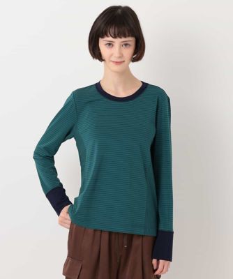 ＜HIROKO BIS (Women)＞【洗える】ドライタッチライトボーダーカットソー