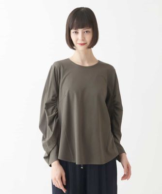 HIROKO BIS (Women)/ヒロコビス ギャザースリーブジャージープルオーバー　／洗える