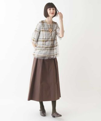 ボーダー×ストライプ ジョイントレイヤードトップ ／洗濯機で洗える