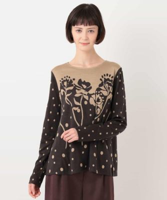 ＜HIROKO BIS (Women)＞フラワードットジャカードプルオーバー