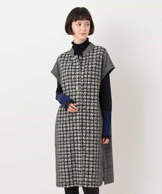 ＜三越伊勢丹/公式＞【SALE】HIROKO BIS (Women)/ヒロコビス 千鳥格子プリントデザインジレ ブラック94 トップス【三越伊勢丹/公式】