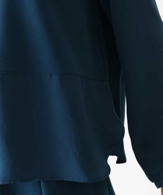 ソフトサテン布帛ドッキングカットソー　／洗濯機で洗える