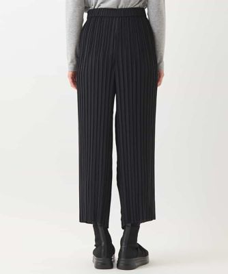 バックサテンジョーゼットプリーツパンツ　／洗える　／洗える