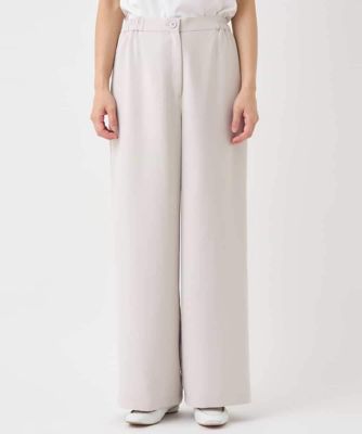 ＜HIROKO BIS (Women)＞ソフトダブルクロスセミワイドパンツ　／洗濯機で洗える