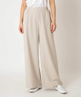 ＜HIROKO BIS (Women)＞【アルガンオイル加工】ストレッチワイドパンツ　／洗える