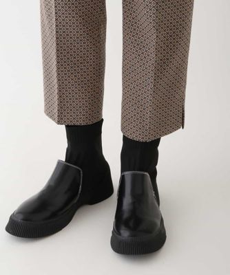 【洗える／日本製】ダイヤ柄ジャカードスリムパンツ