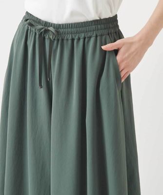 レイヤードヘムドレープフレアパンツ　／洗える