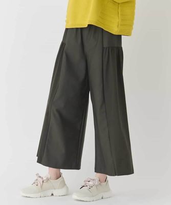 ＜HIROKO BIS (Women)＞【日本製】エアシルキー切り替えギャザーパンツ