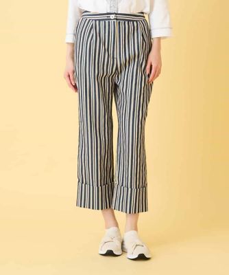 HIROKO BIS (Women)/ヒロコビス ストライプクロップドパンツ