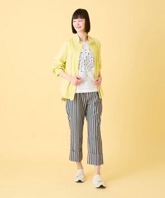 ストライプクロップドパンツ ／洗える | HIROKO BIS (Women