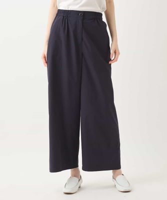【SALE】HIROKO BIS (Women)/ヒロコビス ストレッチタフタデザインワイドパンツ /洗濯機で洗える ネイビー57 パンツ・ズボン【三越伊勢丹/公式】