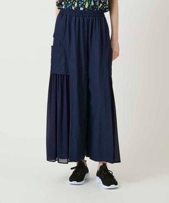 異素材ジョイントデザインワイドパンツ ／洗える | HIROKO BIS (Women
