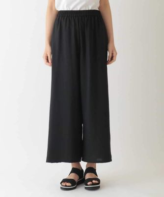 【SALE】HIROKO BIS (Women)/ヒロコビス リネンライクドライイージーワイドパンツ /洗濯機で洗える ブラック94 パンツ・ズボン【三越伊勢丹/公式】