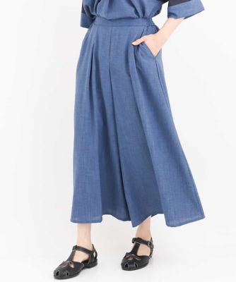 ＜HIROKO BIS (Women)＞【洗濯機で洗える】リネンライクボリュームフレアパンツ