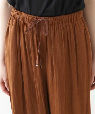 杢調サテンエレガントワイドパンツ ／洗濯機で洗える | HIROKO BIS