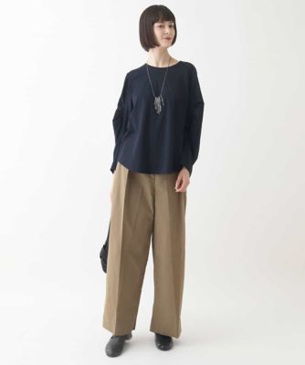 ハイライズタックワイドパンツ　／洗濯機で洗える