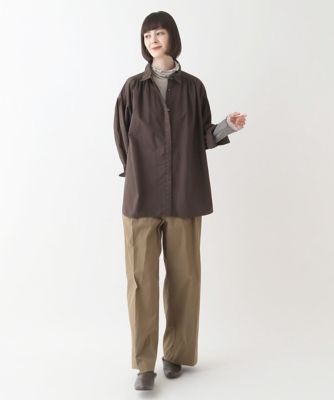 ハイライズタックワイドパンツ　／洗濯機で洗える